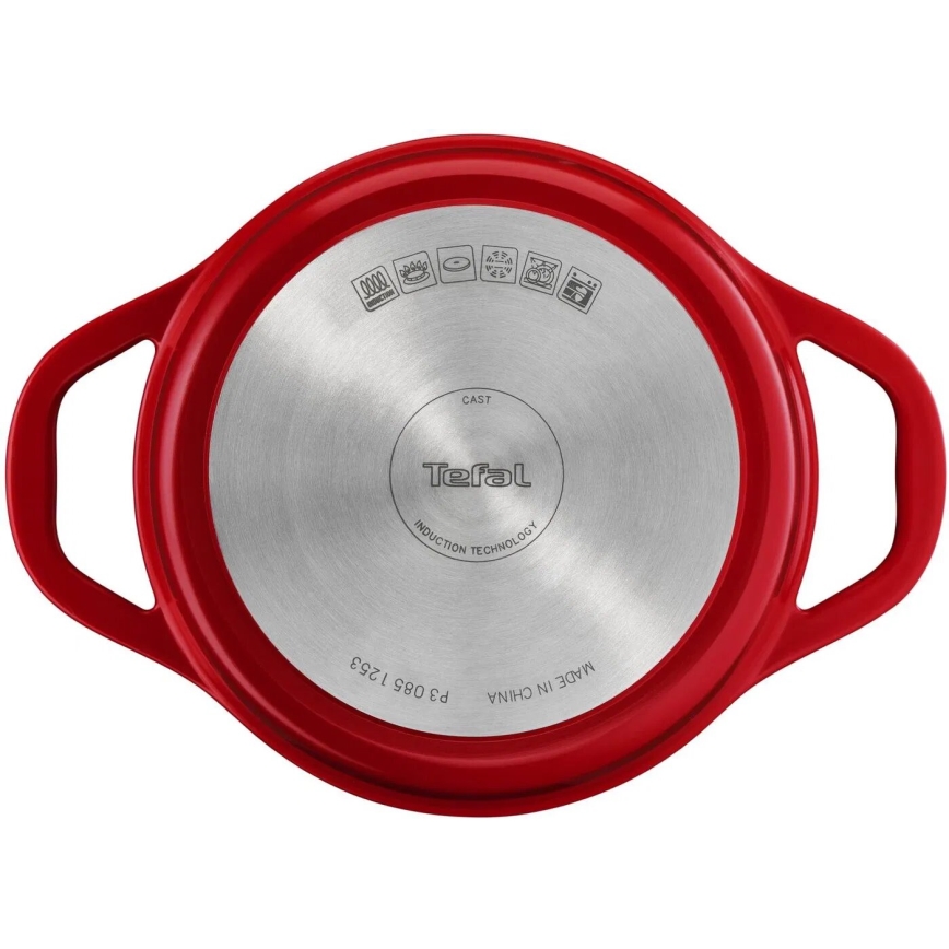 Tefal - Garnek z pokrywką AIR 20 cm czerwony