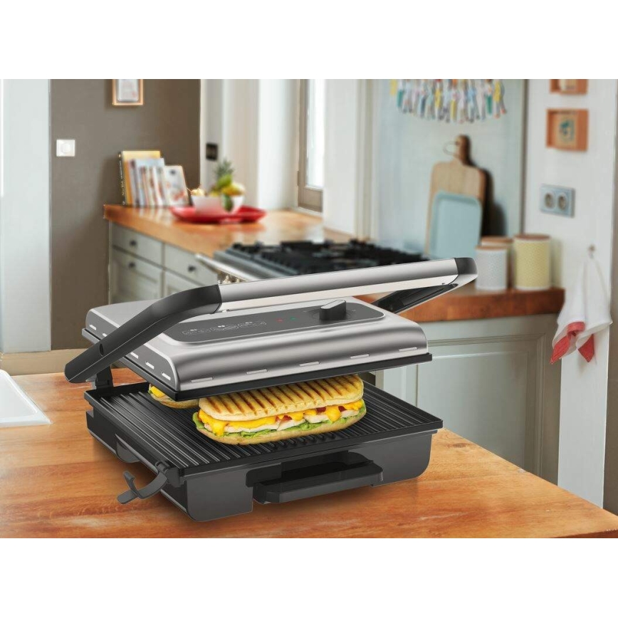Tefal - Grill elektryczny INICIO 2000W/230V czarny/stal nierdzewna