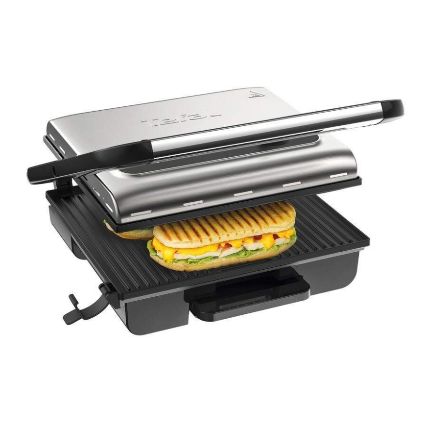 Tefal - Grill elektryczny INICIO 2000W/230V czarny/stal nierdzewna