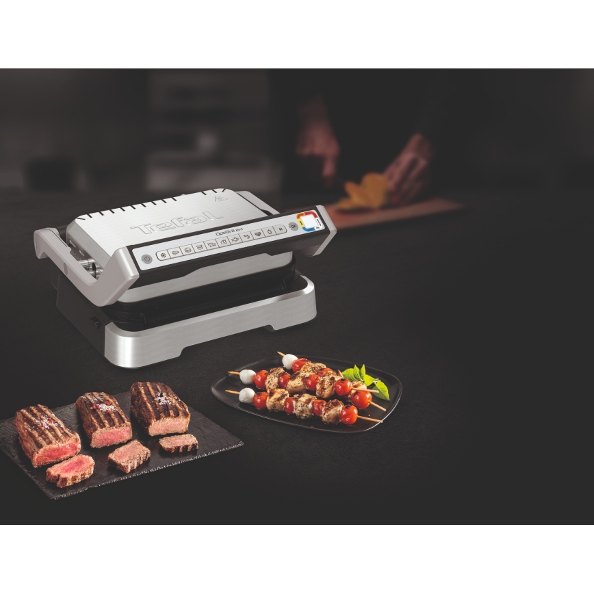 Tefal - Grill kontaktowy OPTIGRILL 2 w 1 2100W/230V stal nierdzewna