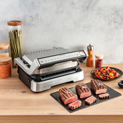 Tefal - Grill kontaktowy OPTIGRILL 2 w 1 2100W/230V stal nierdzewna