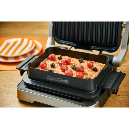 Tefal - Grill kontaktowy OPTIGRILL 2100W/230V matowy chrom