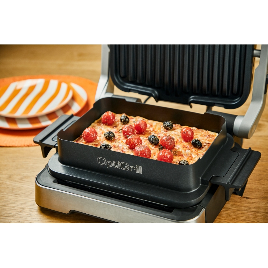Tefal - Grill kontaktowy OPTIGRILL 2100W/230V matowy chrom