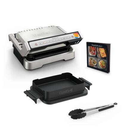 Tefal - Grill kontaktowy OPTIGRILL 2100W/230V matowy chrom