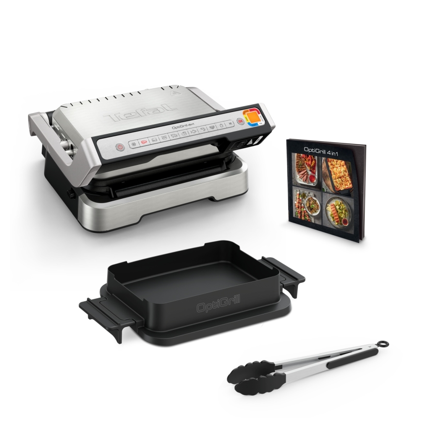 Tefal - Grill kontaktowy OPTIGRILL 2100W/230V matowy chrom
