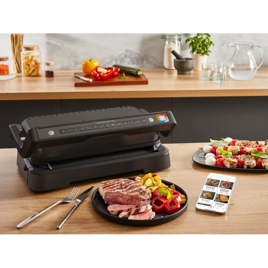 Tefal - Grill kontaktowy OPTIGRILL 2200W/230V czarny