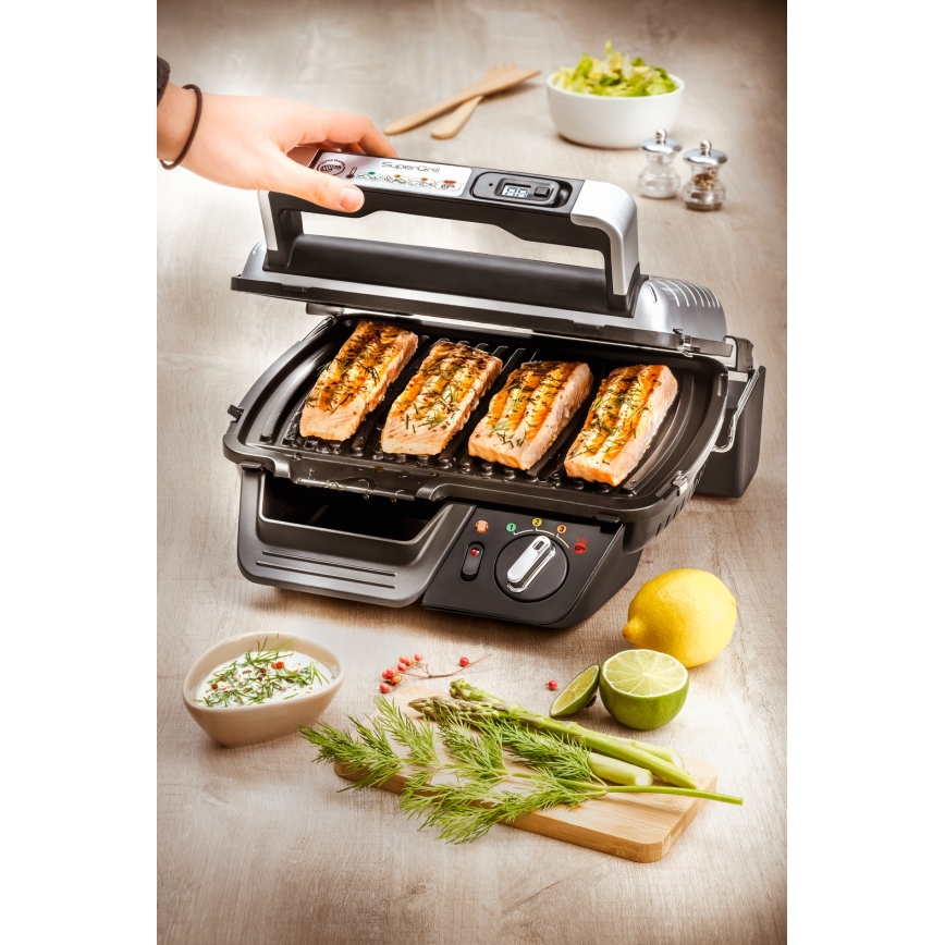 Tefal - Grill kontaktowy SUPERGRILL 2000W/230V