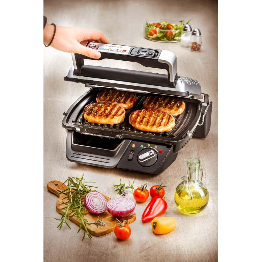 Tefal - Grill kontaktowy SUPERGRILL 2000W/230V
