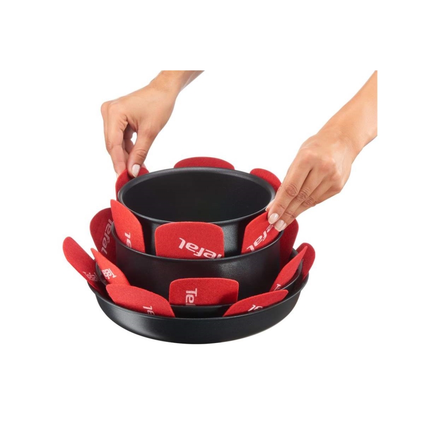 Tefal - Zestaw 4 sztuk separatorów naczyń INGENIO czerwony