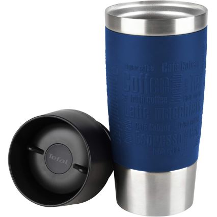 Tefal - Kubek podróżny 360 ml TRAVEL MUG stal nierdzewna/ciemnoniebieski