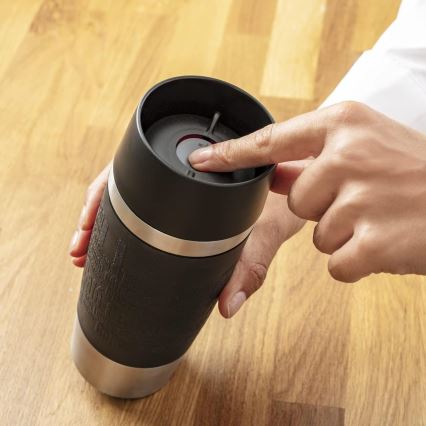 Tefal - Kubek podróżny 360 ml TRAVEL MUG stal nierdzewna/czarny