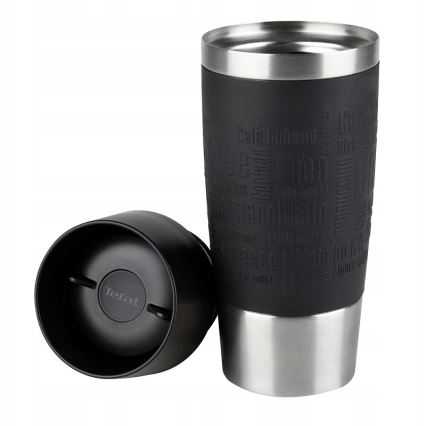 Tefal - Kubek podróżny 360 ml TRAVEL MUG stal nierdzewna/czarny