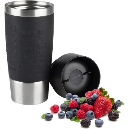 Tefal - Kubek podróżny 360 ml TRAVEL MUG stal nierdzewna/czarny