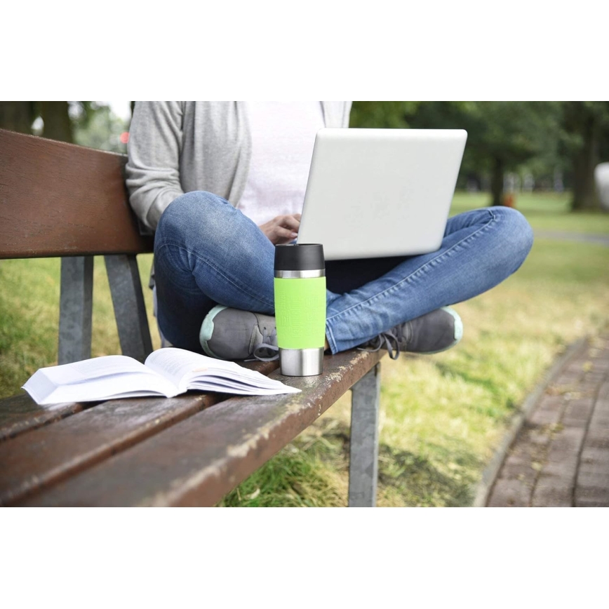Tefal - Kubek podróżny 360 ml TRAVEL MUG stal nierdzewna/zielony