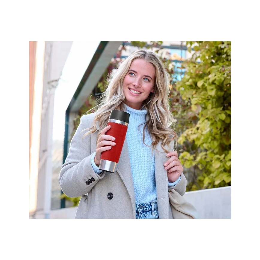 Tefal - Kubek podróżny 500 ml TRAVEL MUG stal nierdzewna/czerwony