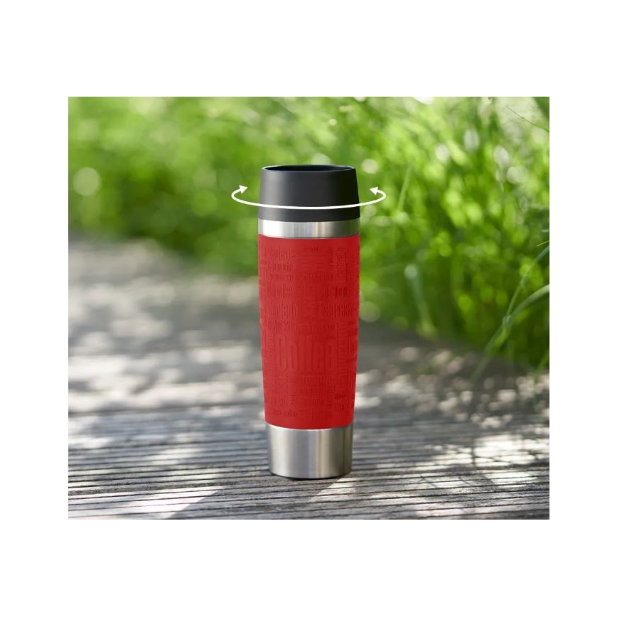 Tefal - Kubek podróżny 500 ml TRAVEL MUG stal nierdzewna/czerwony