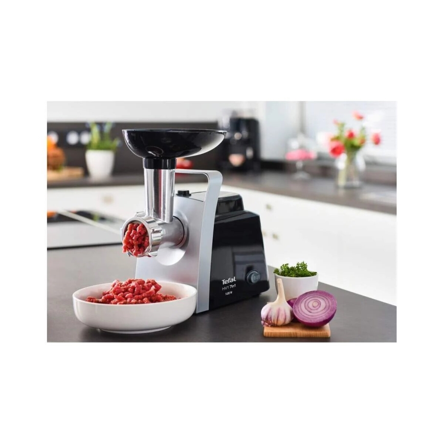 Tefal - Maszynka do mielenia mięsa 7w1 1400W/230V czarny/srebrny
