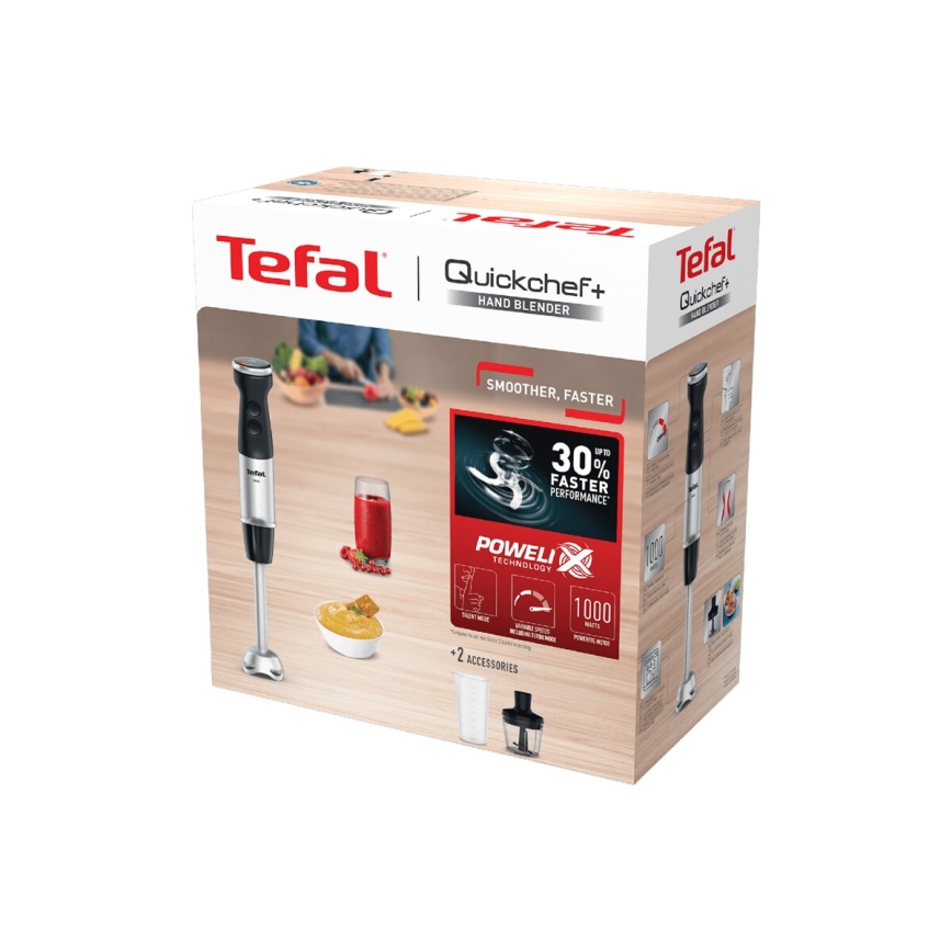 Tefal - Mikser kijowy QUICKCHEF 1000W/230V czarny