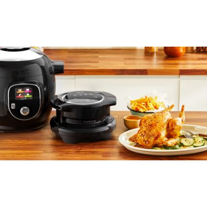 Tefal - Wielofunkcyjny elektryczny szybkowar z akcesoriami 6 l 1600W/230V czarny
