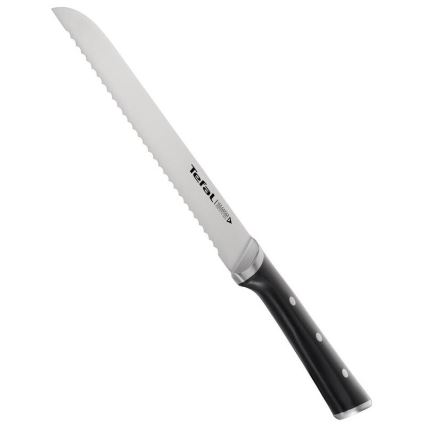 Tefal - Nóż do chleba ze stali nierdzewnej ICE FORCE 20 cm chrom błyszczący/czarny