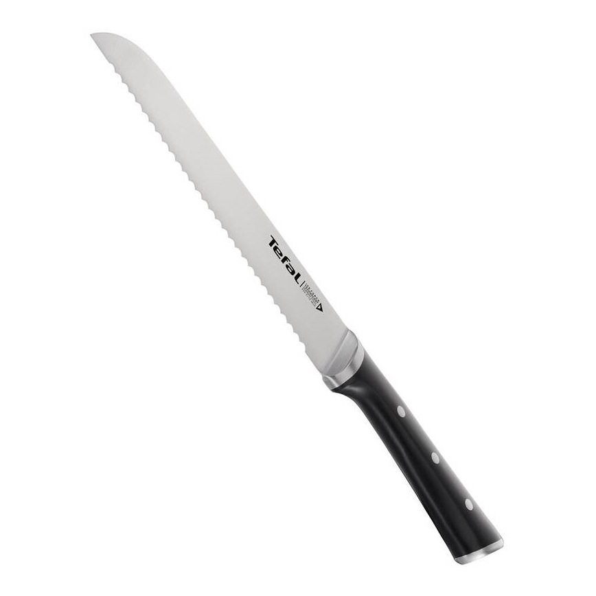 Tefal - Nóż do chleba ze stali nierdzewnej ICE FORCE 20 cm chrom błyszczący/czarny
