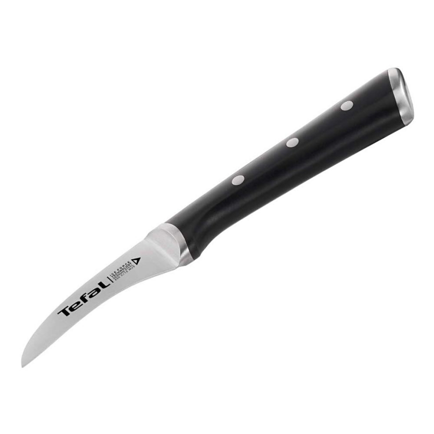Tefal - Nóż do rzeźbienia ze stali nierdzewnej ICE FORCE 7 cm chrom błyszczący/czarny