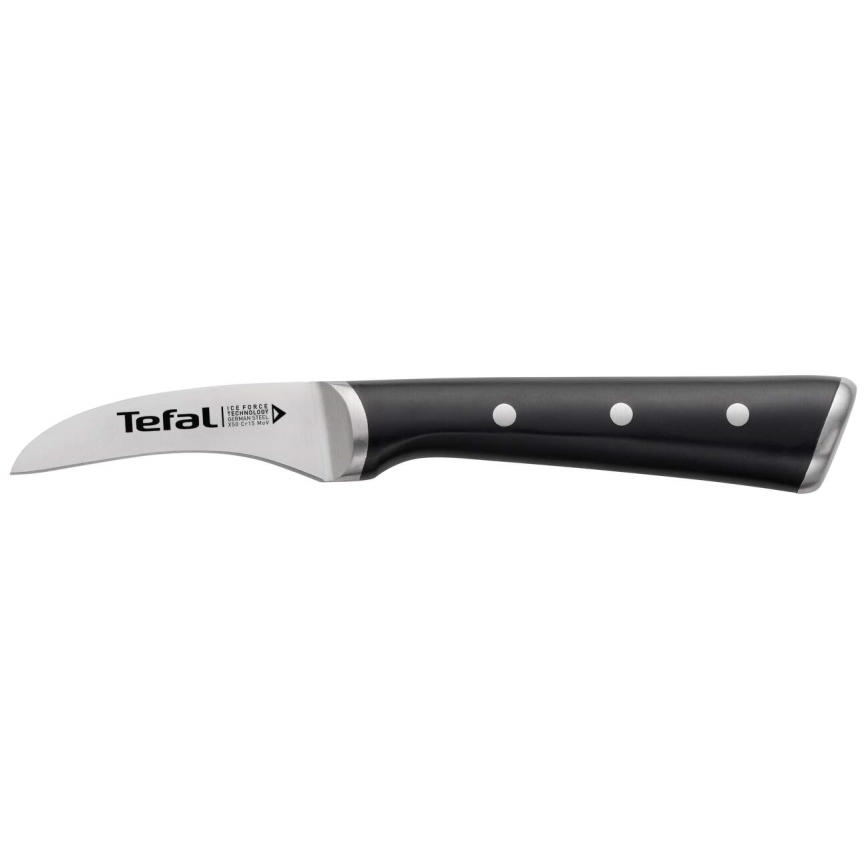 Tefal - Nóż do rzeźbienia ze stali nierdzewnej ICE FORCE 7 cm chrom błyszczący/czarny