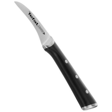Tefal - Nóż do rzeźbienia ze stali nierdzewnej ICE FORCE 7 cm chrom błyszczący/czarny