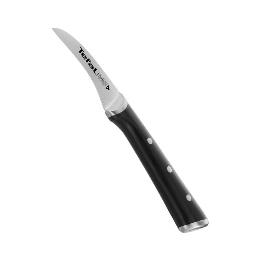 Tefal - Nóż do rzeźbienia ze stali nierdzewnej ICE FORCE 7 cm chrom błyszczący/czarny