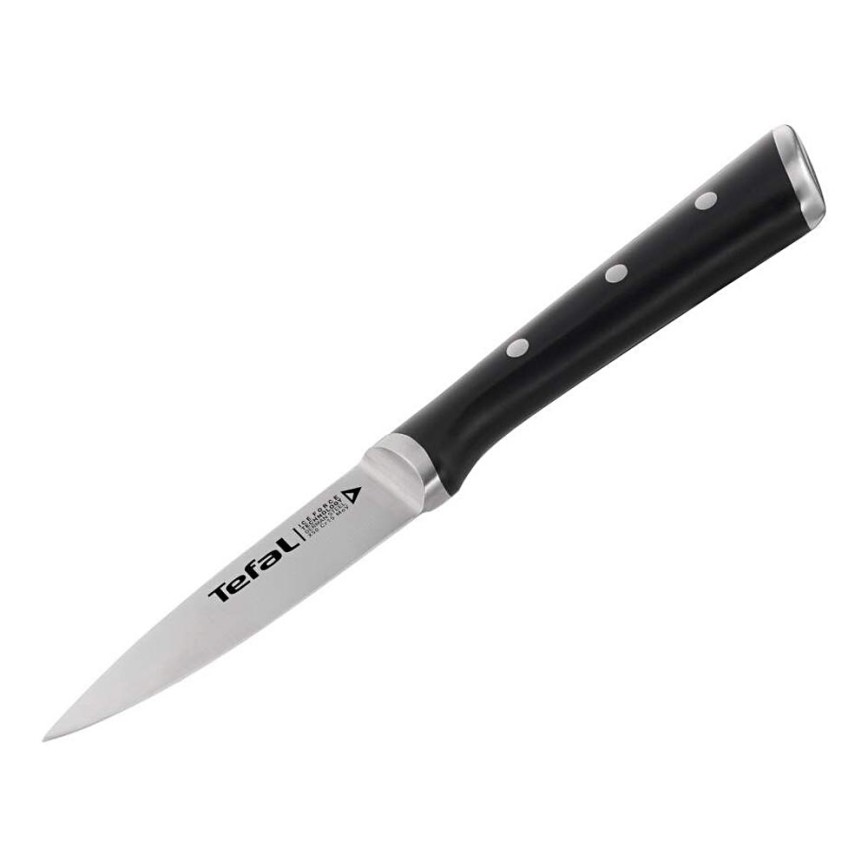 Tefal - Nóż do rzeźbienia ze stali nierdzewnej ICE FORCE 9 cm chrom błyszczący/czarny