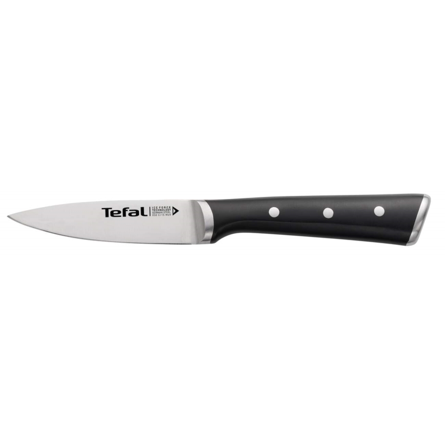 Tefal - Nóż do rzeźbienia ze stali nierdzewnej ICE FORCE 9 cm chrom błyszczący/czarny