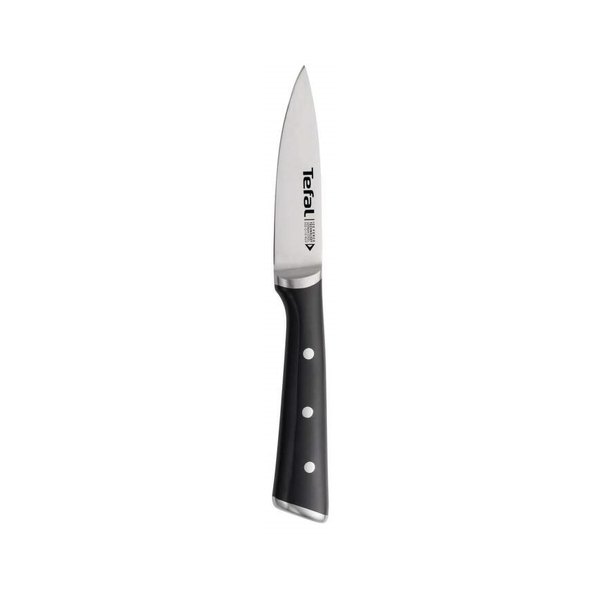 Tefal - Nóż do rzeźbienia ze stali nierdzewnej ICE FORCE 9 cm chrom błyszczący/czarny