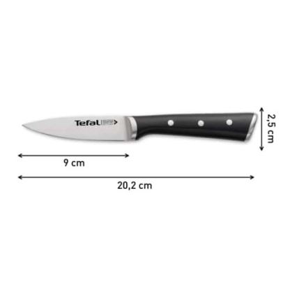 Tefal - Nóż do rzeźbienia ze stali nierdzewnej ICE FORCE 9 cm chrom błyszczący/czarny