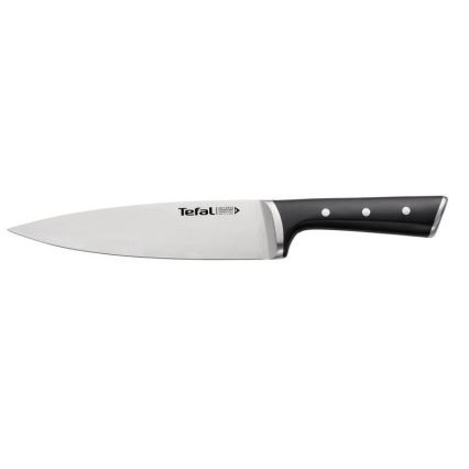 Tefal - Nóż ze stali nierdzewnej chef ICE FORCE 20 cm chrom błyszczący/czarny