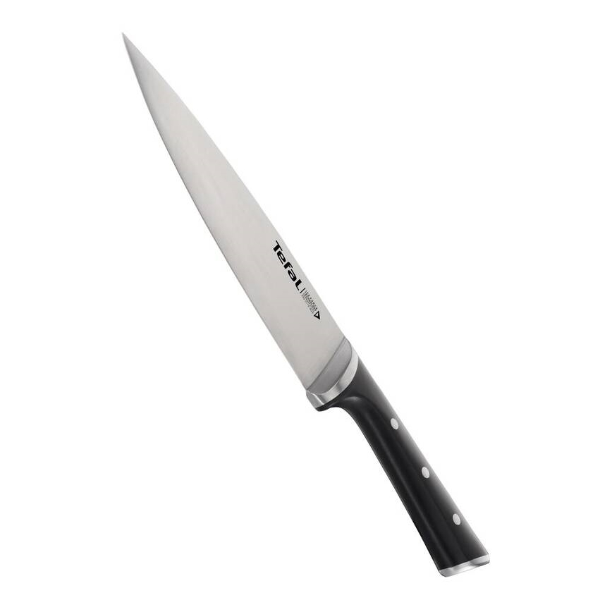 Tefal - Nóż ze stali nierdzewnej chef ICE FORCE 20 cm chrom błyszczący/czarny