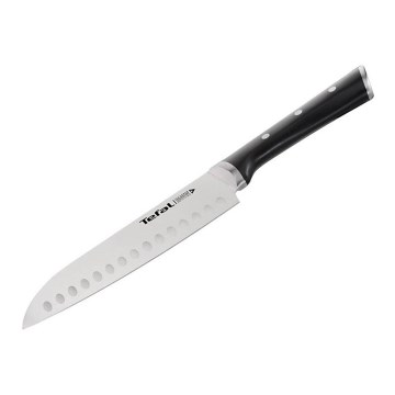Tefal - Nóż ze stali nierdzewnej santoku ICE FORCE 18 cm chrom błyszczący/czarny
