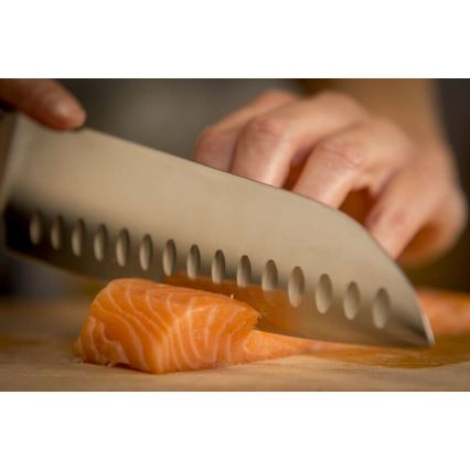 Tefal - Nóż ze stali nierdzewnej santoku ICE FORCE 18 cm chrom błyszczący/czarny