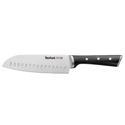 Tefal - Nóż ze stali nierdzewnej santoku ICE FORCE 18 cm chrom błyszczący/czarny