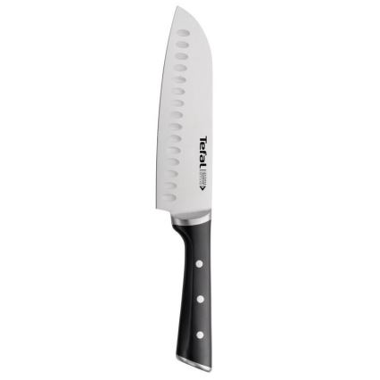 Tefal - Nóż ze stali nierdzewnej santoku ICE FORCE 18 cm chrom błyszczący/czarny