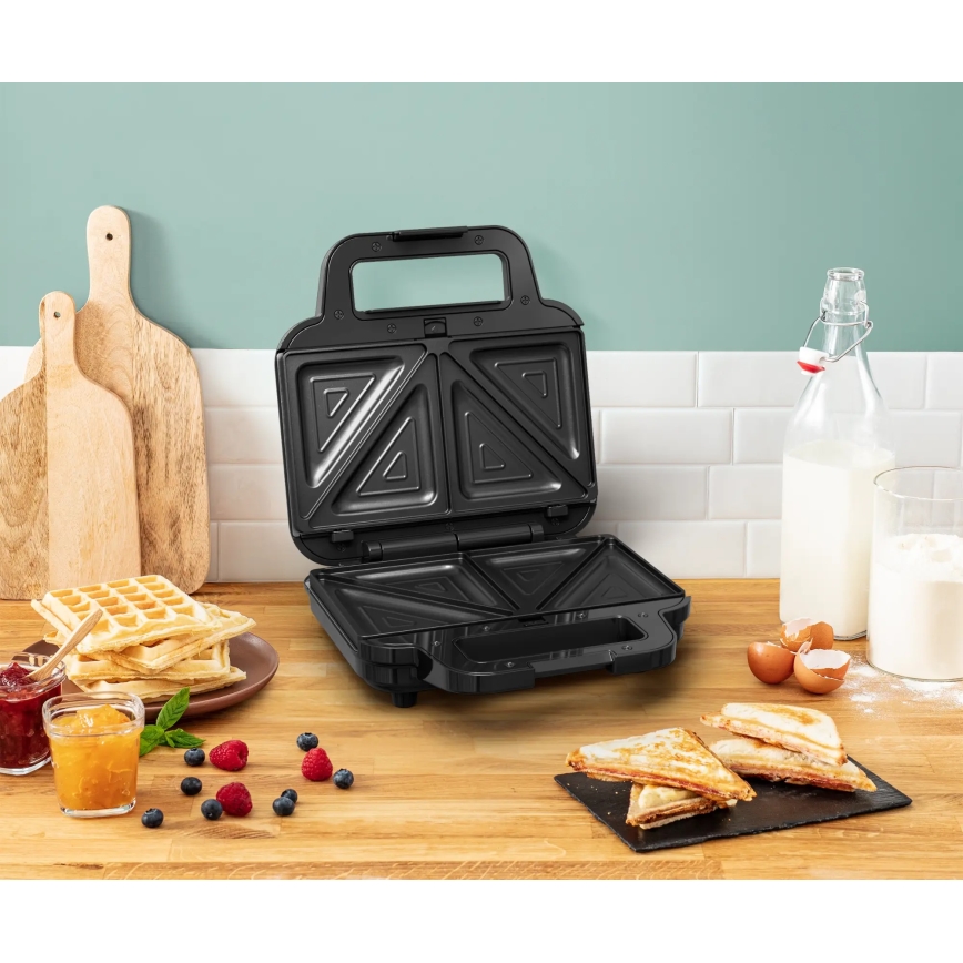 Tefal - Opiekacz ULTRA COMPACT 3w1 700W/230V czarny/matowy chrom