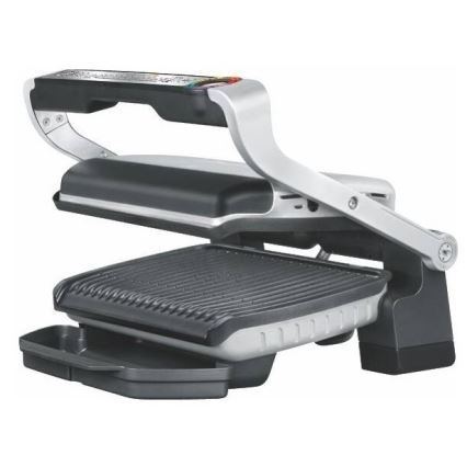 Tefal - Grill kontaktowy OPTIGRILL+ INOX WAFFLES 2000W/230V czarny/chrom