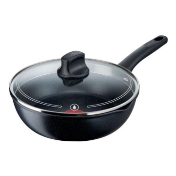 Tefal - Patelnia z pokrywą BLACK STONE 26 cm