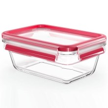 Tefal - Pojemnik na jedzenie 0,85 l MSEAL GLASS czerwony/szkło
