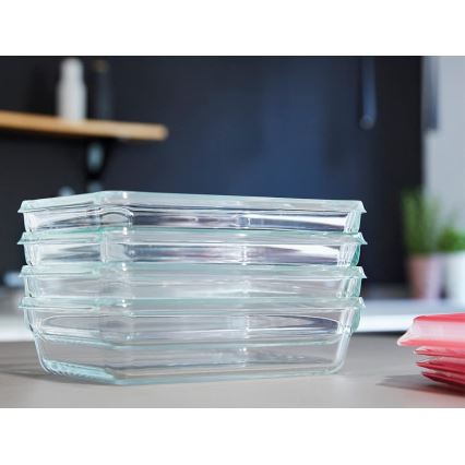 Tefal - Pojemnik na jedzenie 1,3 l MSEAL GLASS czerwony/szkło