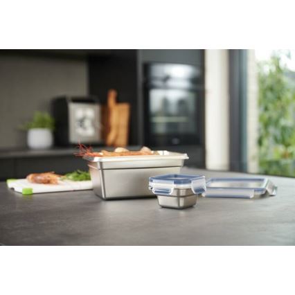 Tefal - Pojemnik na jedzenie 2 l MSEAL STEEL niebieski/stal nierdzewna