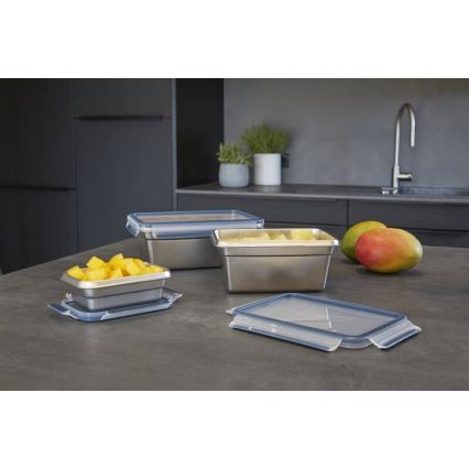 Tefal - Pojemnik na jedzenie 2 l MSEAL STEEL niebieski/stal nierdzewna