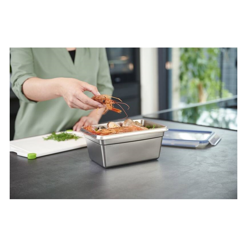 Tefal - Pojemnik na jedzenie 2 l MSEAL STEEL niebieski/stal nierdzewna