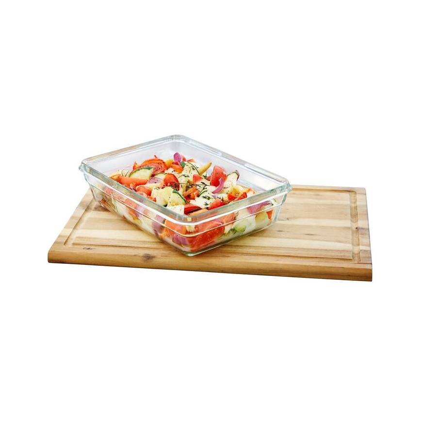 Tefal - Pojemnik na jedzenie 3 l MSEAL GLASS czerwony/szkło