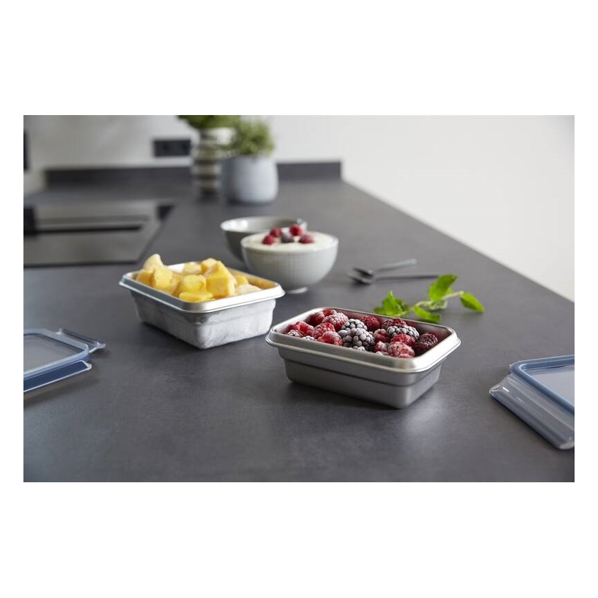 Tefal - Pojemnik na jedzenie 3 l MSEAL STEEL niebieski/stal nierdzewna
