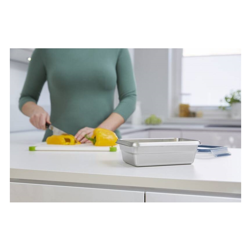 Tefal - Pojemnik na jedzenie 3 l MSEAL STEEL niebieski/stal nierdzewna